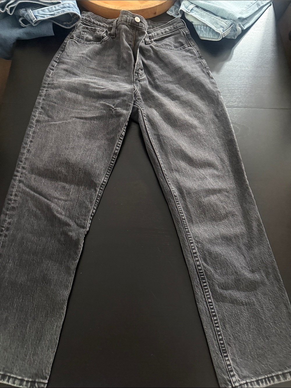 Abercrombie & Fitch Gray Black Straight Jeans
